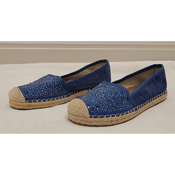 Franco Sarto Blue Espadrilles Flats Slip-on Loafers - Picture 2 of 12